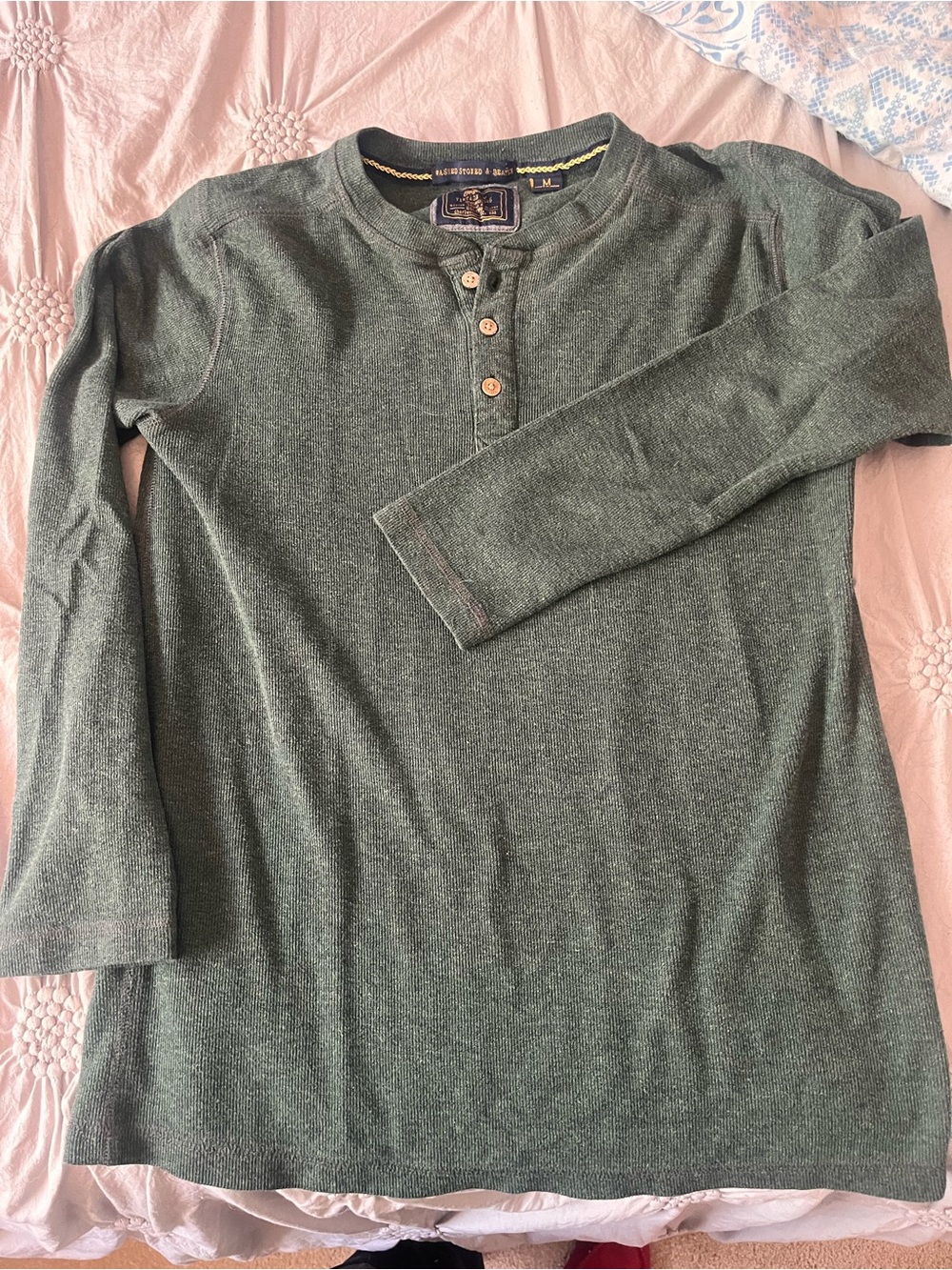 Grayers  Forest Green Henley Long-Sleeve Tee